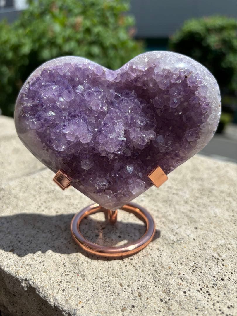 最高品質！ウルグアイ産！アメジストハート⭐小花付き　RM 3