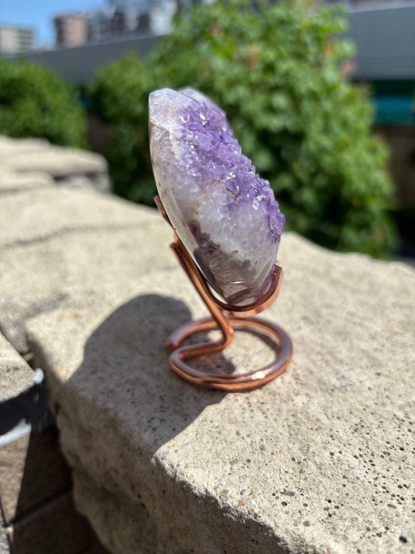 最高品質！ウルグアイ産！アメジストハート⭐小花付き　RM 3