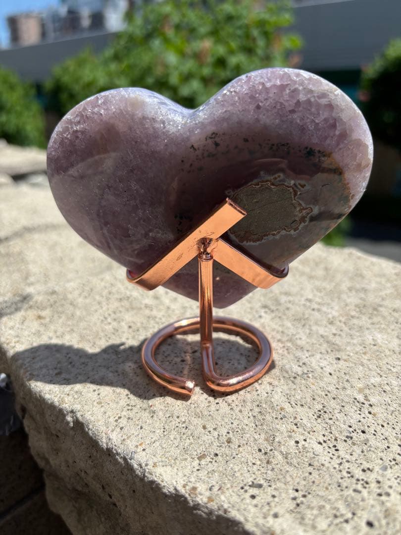 最高品質！ウルグアイ産！アメジストハート⭐小花付き　RM 3