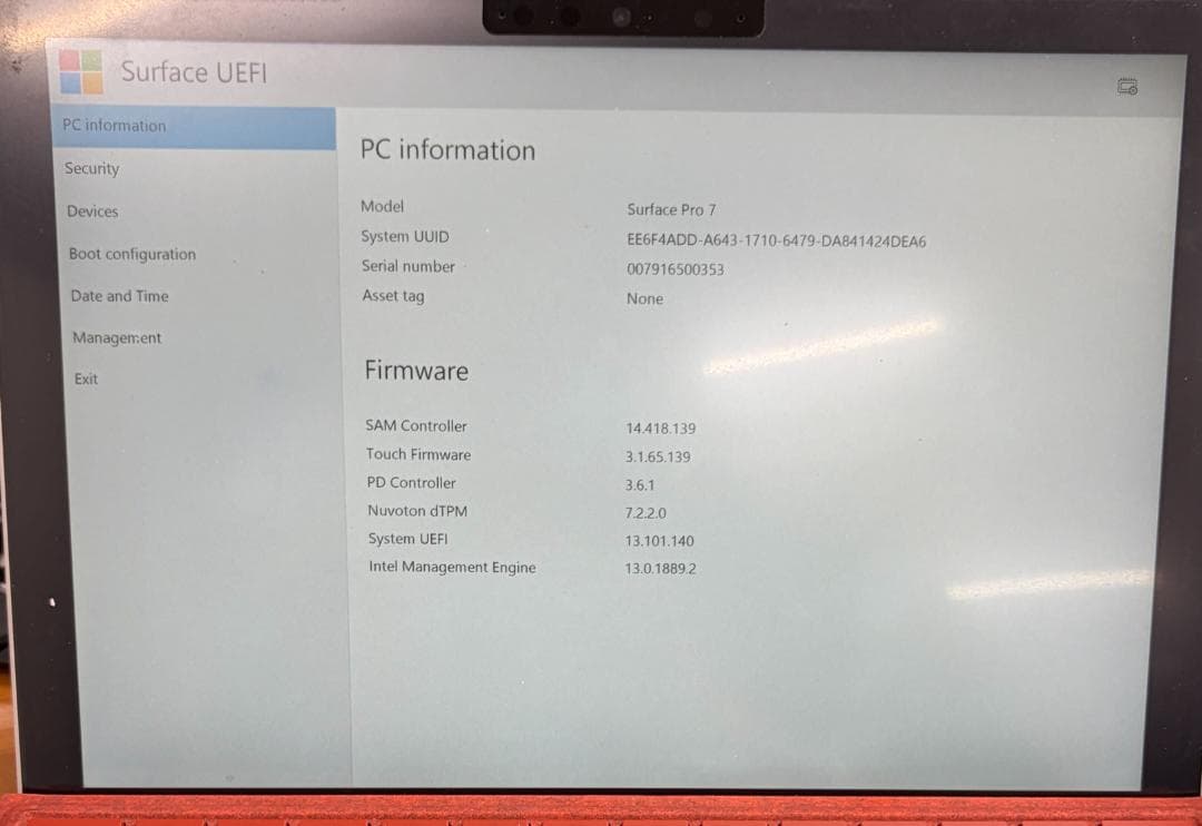 【動作確認済み】Microsoft Surface Pro 7 ID:6Y22