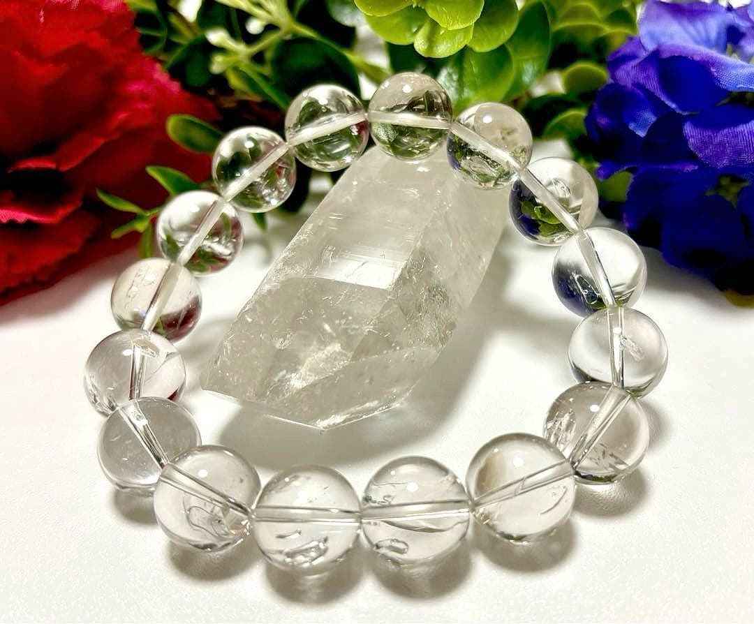 超夢幻品質　時空を超越し神の逸品　ガネッシュヒマール産　虹と水入り水晶のブレス