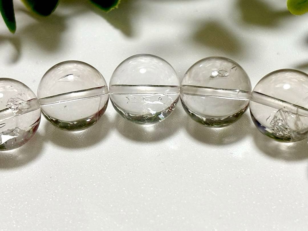 超夢幻品質　時空を超越し神の逸品　ガネッシュヒマール産　虹と水入り水晶のブレス