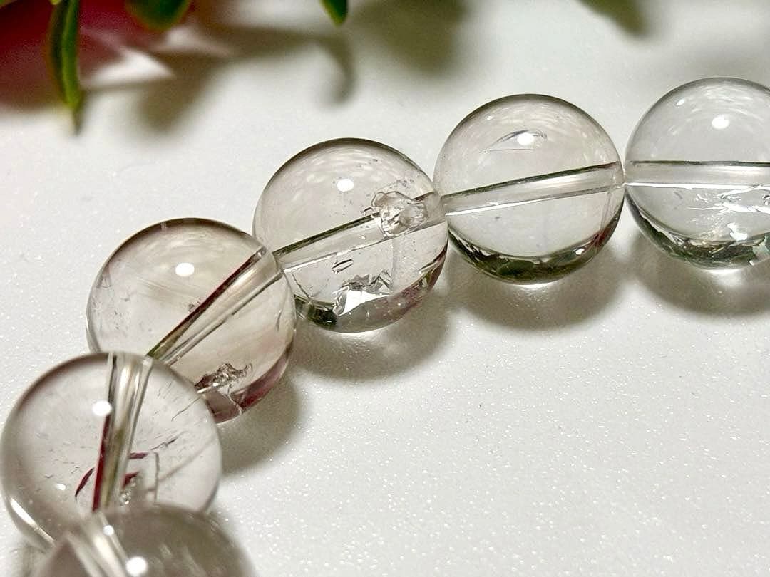 超夢幻品質　時空を超越し神の逸品　ガネッシュヒマール産　虹と水入り水晶のブレス