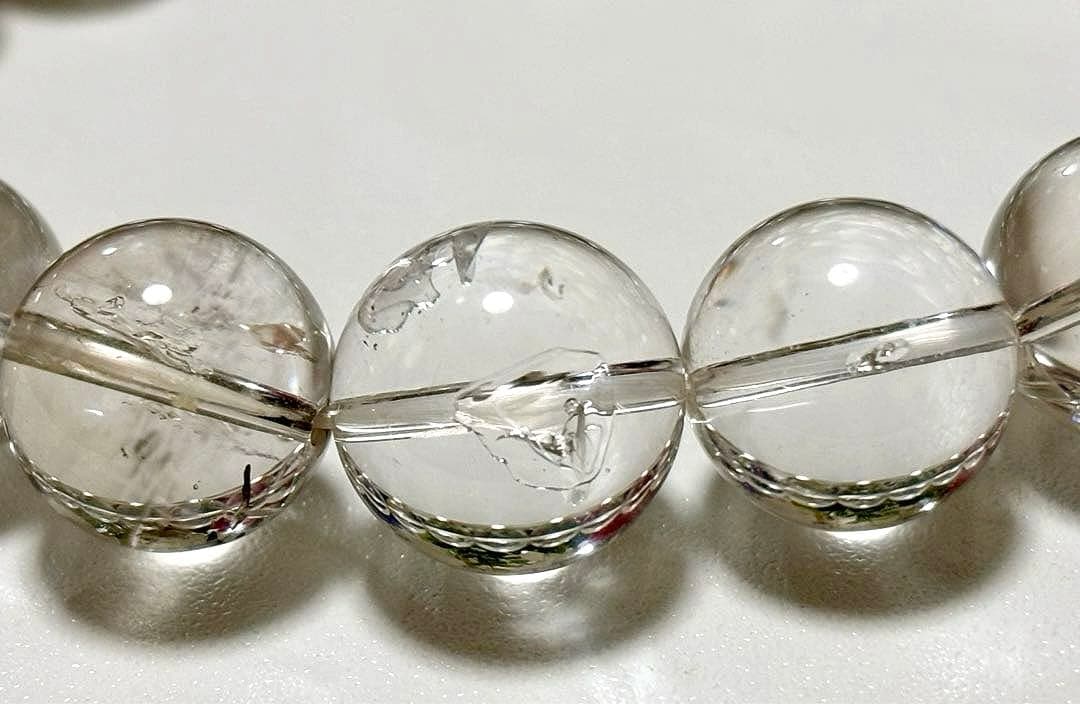 超夢幻品質　時空を超越し神の逸品　ガネッシュヒマール産　虹と水入り水晶のブレス