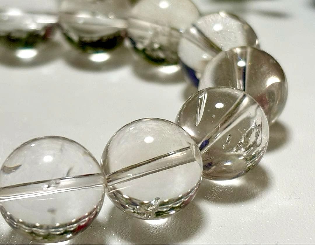 超夢幻品質　時空を超越し神の逸品　ガネッシュヒマール産　虹と水入り水晶のブレス