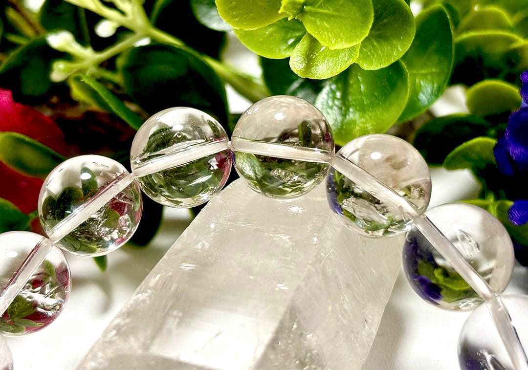 超夢幻品質　時空を超越し神の逸品　ガネッシュヒマール産　虹と水入り水晶のブレス