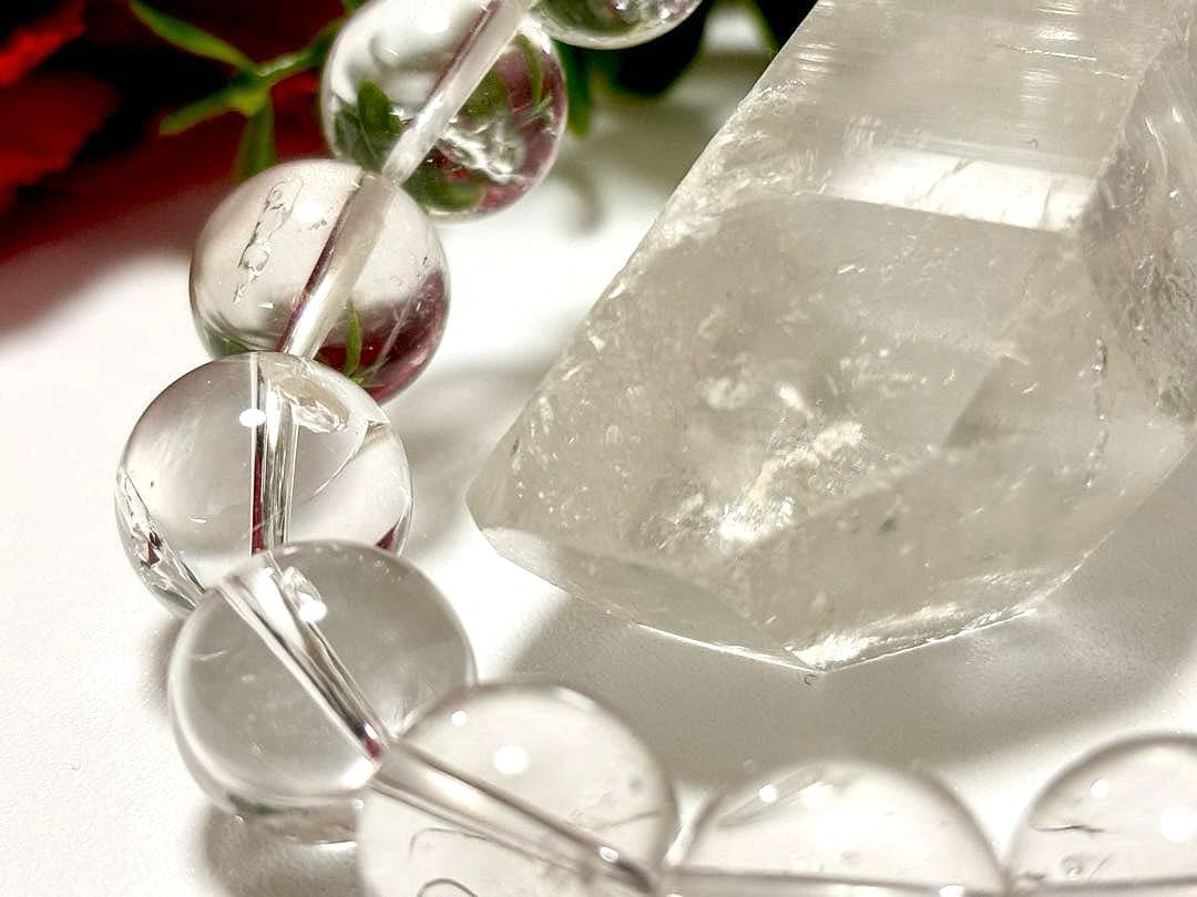 超夢幻品質　時空を超越し神の逸品　ガネッシュヒマール産　虹と水入り水晶のブレス