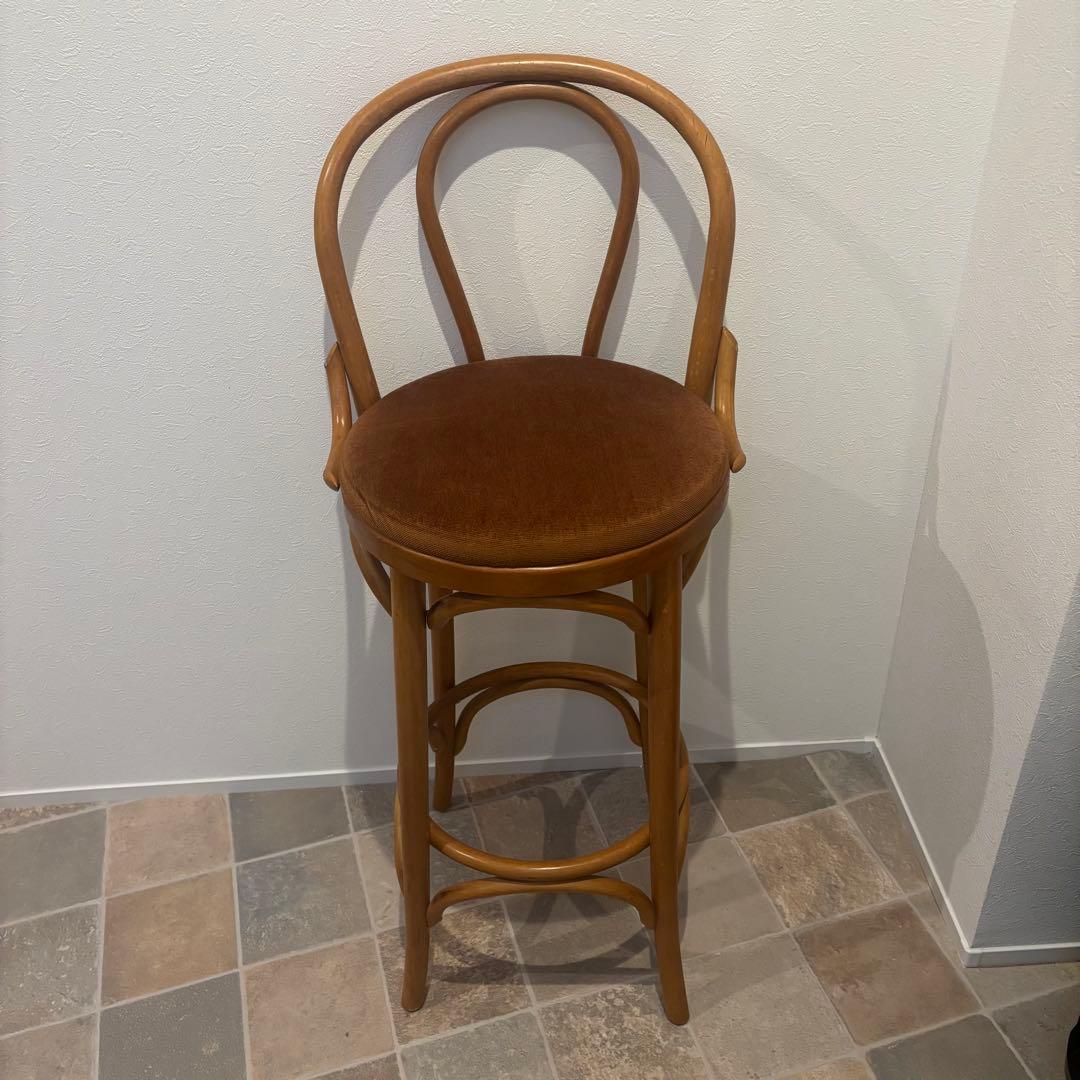 【希少品】ハイスツール　デンマーク製　ベントウッドチェア　曲木　アンティーク