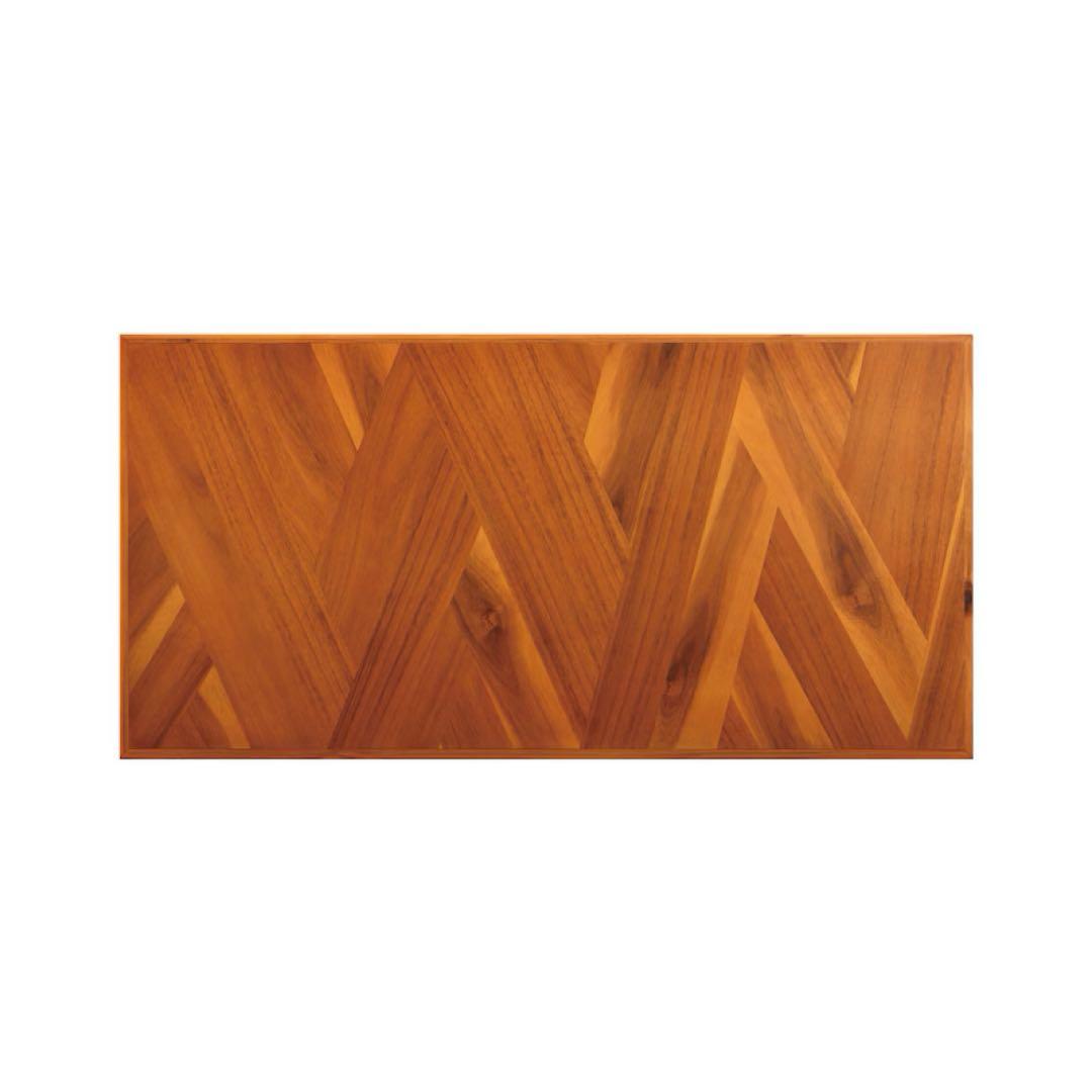 アカシア材のモザイク柄ダイニングテーブル