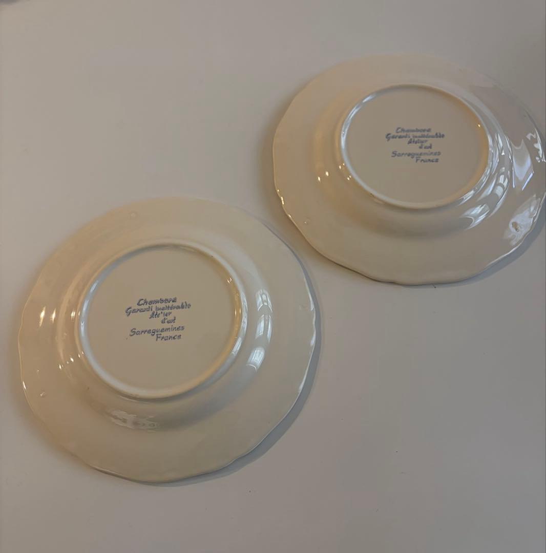 Sarreguemines デザートプレート　アンティークプレート　2枚set