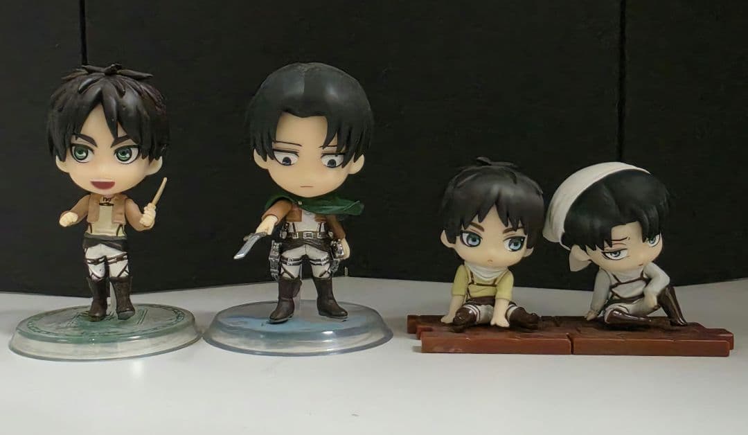 一番くじ 進撃の巨人〜壁外調査女型捕縛作戦〜 フィギュア A賞エレンB賞リヴァイ