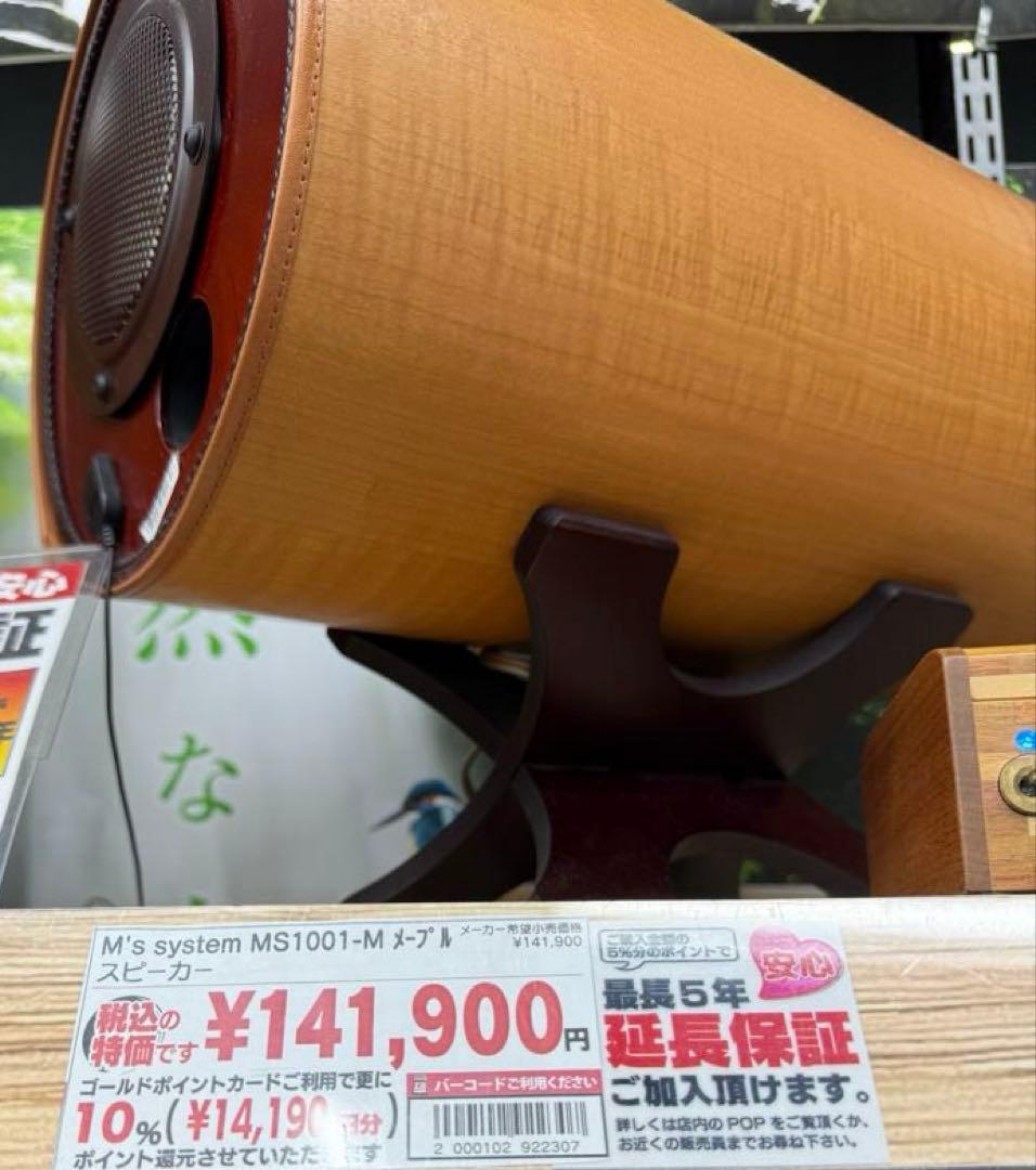 【カバー付き美品！】M'S System MS1001 波動スピーカー