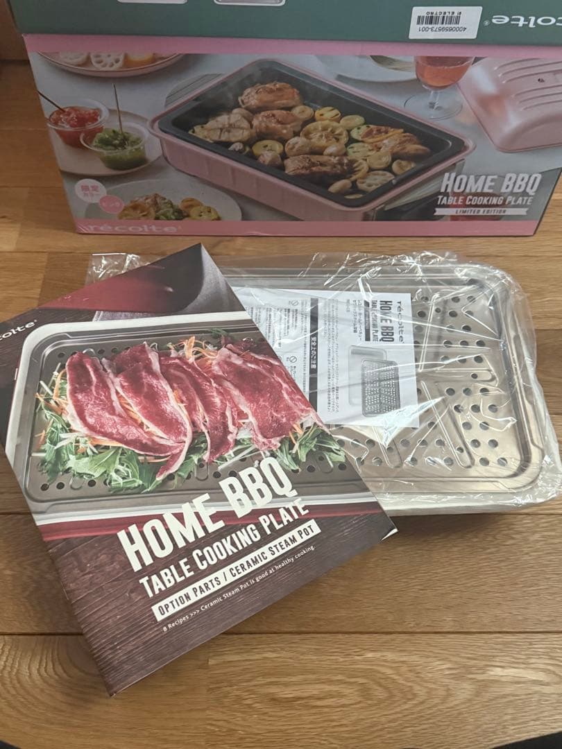 未使用！！【レコルト　たこ焼きプレート　セラミックスチーム深鍋　ホットプレート】