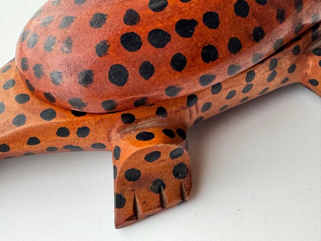 フォークアート ミッドセンチュリー ハイチ 木製 トカゲ ヴィンテージ