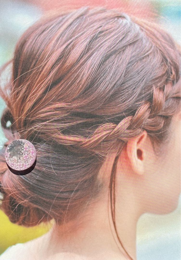 専用　アジサイフラワーハンドメイドレジンヘアゴム18