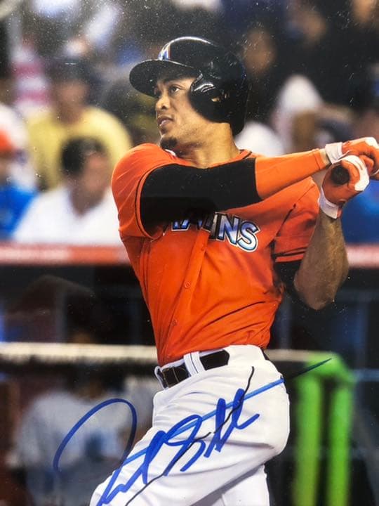 ジャンカルロ・スタントン　MLB 直筆サインPhoto