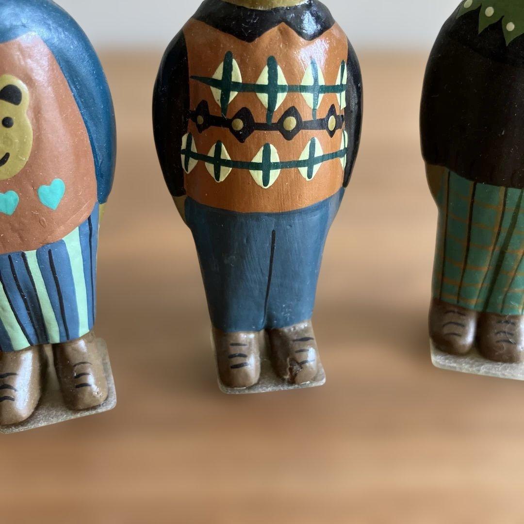 【ペロママ】マタノアツコ 木製　ネコさん&クマさん　トリさん&ネコさん