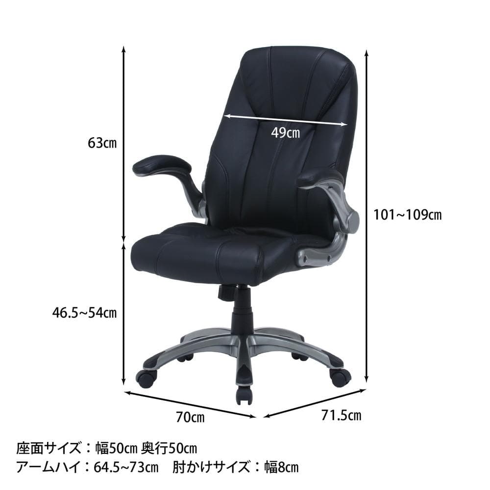 《新品・送料無料》エグゼクティブチェアー デクシア BK