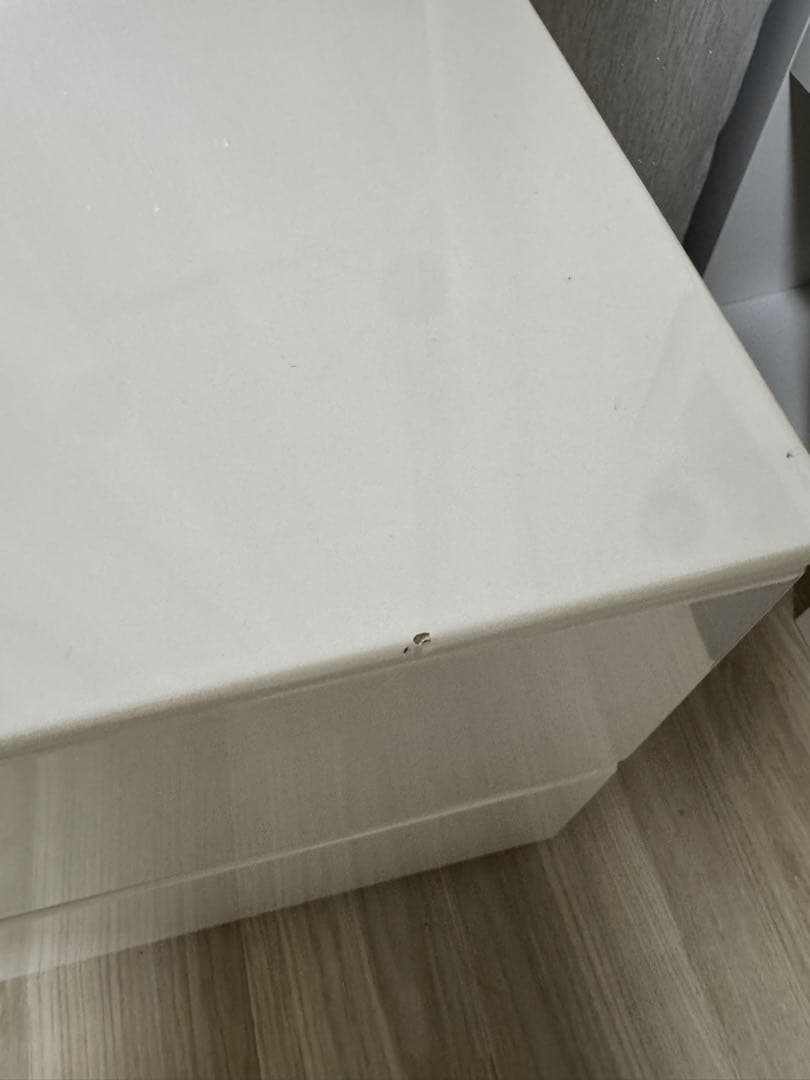 収納　チェスト　ワイド型　ホワイト　艶仕様