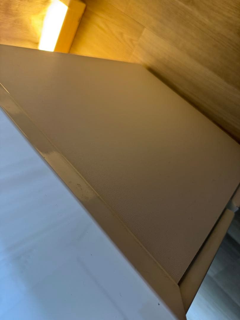 収納　チェスト　ワイド型　ホワイト　艶仕様