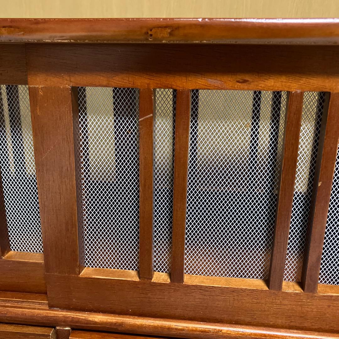 蝿帳/蠅帳 両面開き 引き出し付き 棚/食器棚 家具