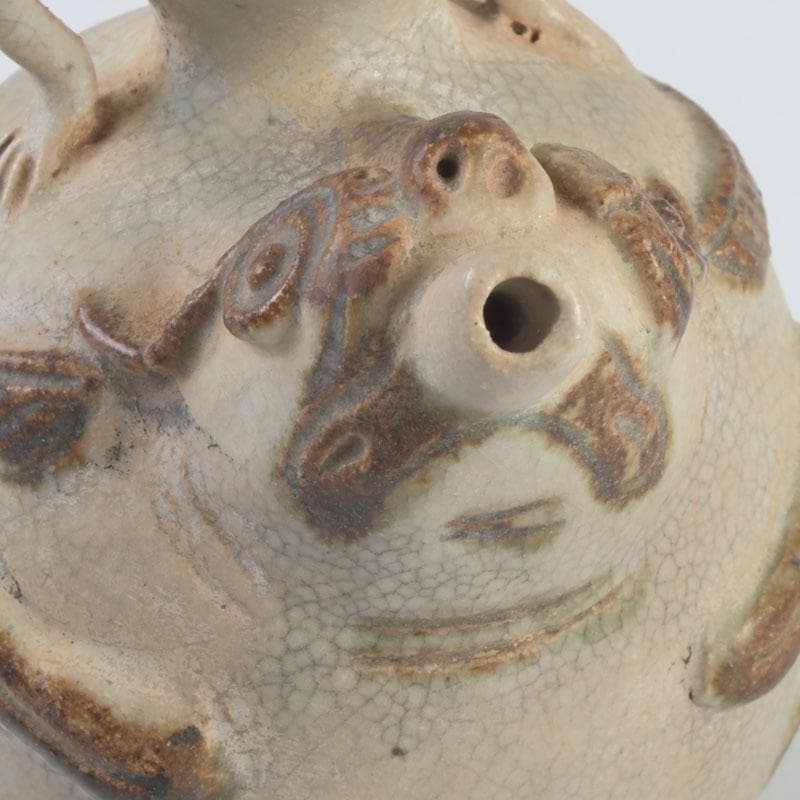 タイ古陶磁　スンコロク　宋胡録　神獣　双耳水滴　N　9391