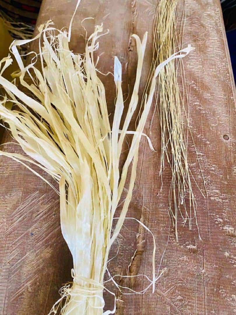 KUZU-64 葛糸*5kg　くず糸　撚り糸　手編み・手織り用糸　ラオス産