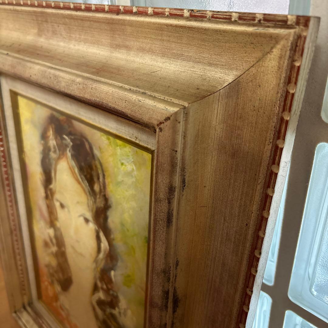 木製額縁入り油絵１９７６年