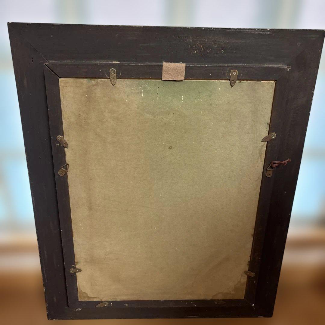 木製額縁入り油絵１９７６年