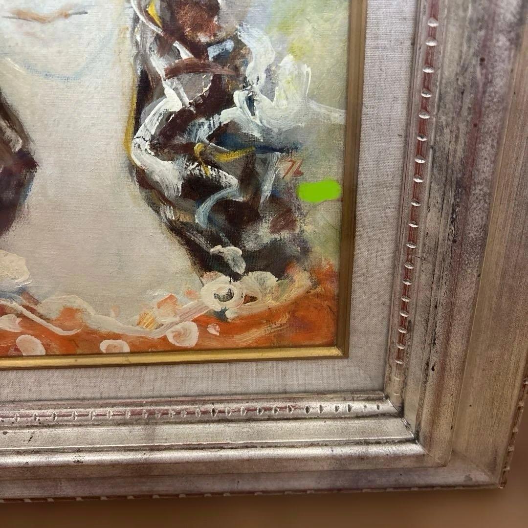 木製額縁入り油絵１９７６年