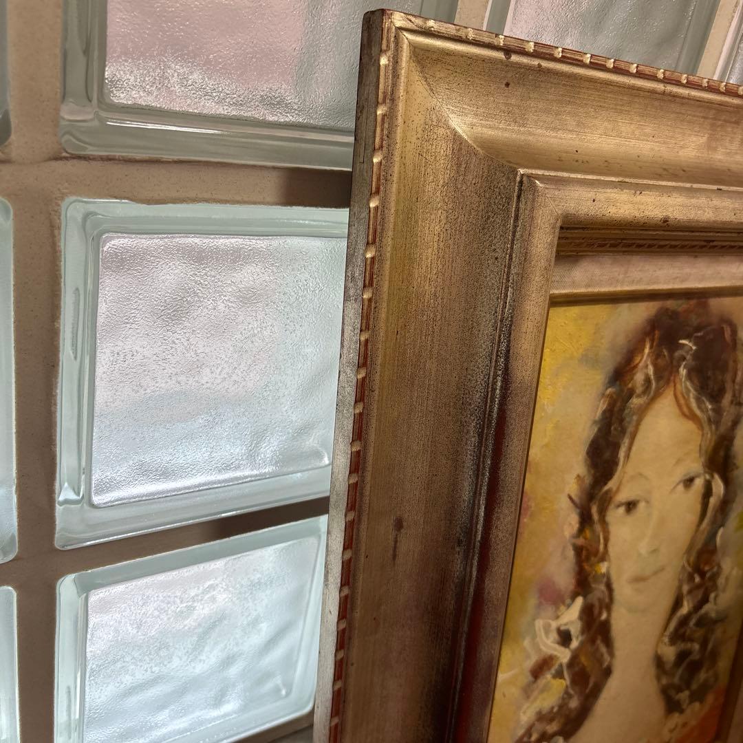 木製額縁入り油絵１９７６年