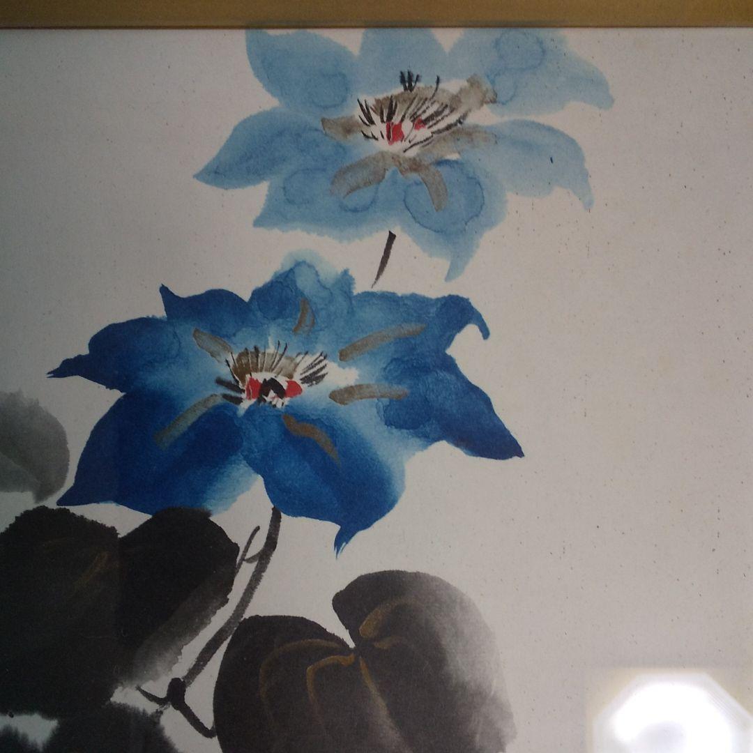 色紙額 花 玉雲作 絵画