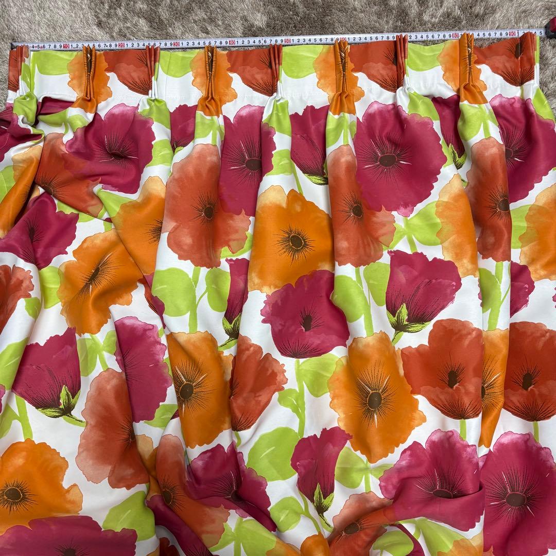 カーテン オーダー 遮光 北欧 花柄 ボタニカル