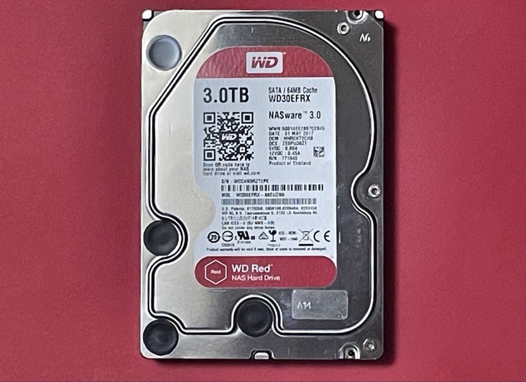 使用時間0H DIGA換装用 3.5インチ大容量HDD 3TB WD30EFRX