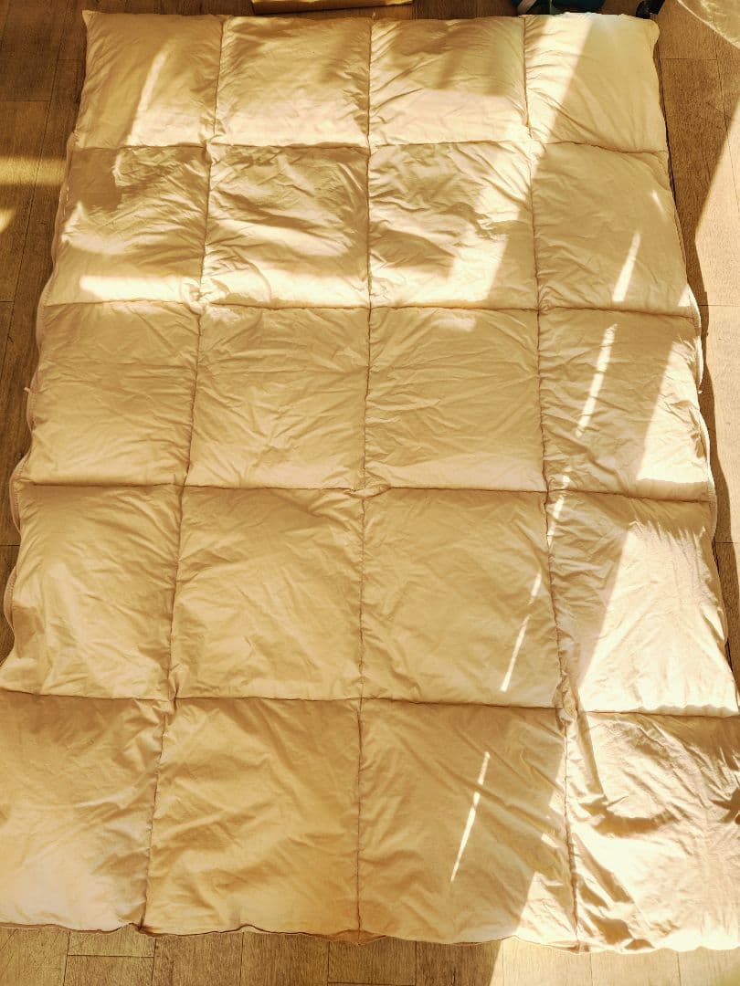 オリモト　高級羽毛布団ゴールドダウン　水鳥羽毛１００%シングルロング