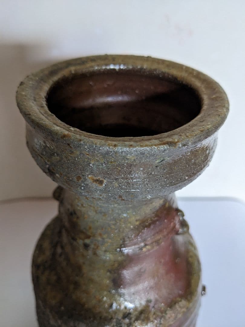 ♦備前焼 花器 花活け 華道 焼締め 岡山県 ？丹波焼 置物飾り 骨董品