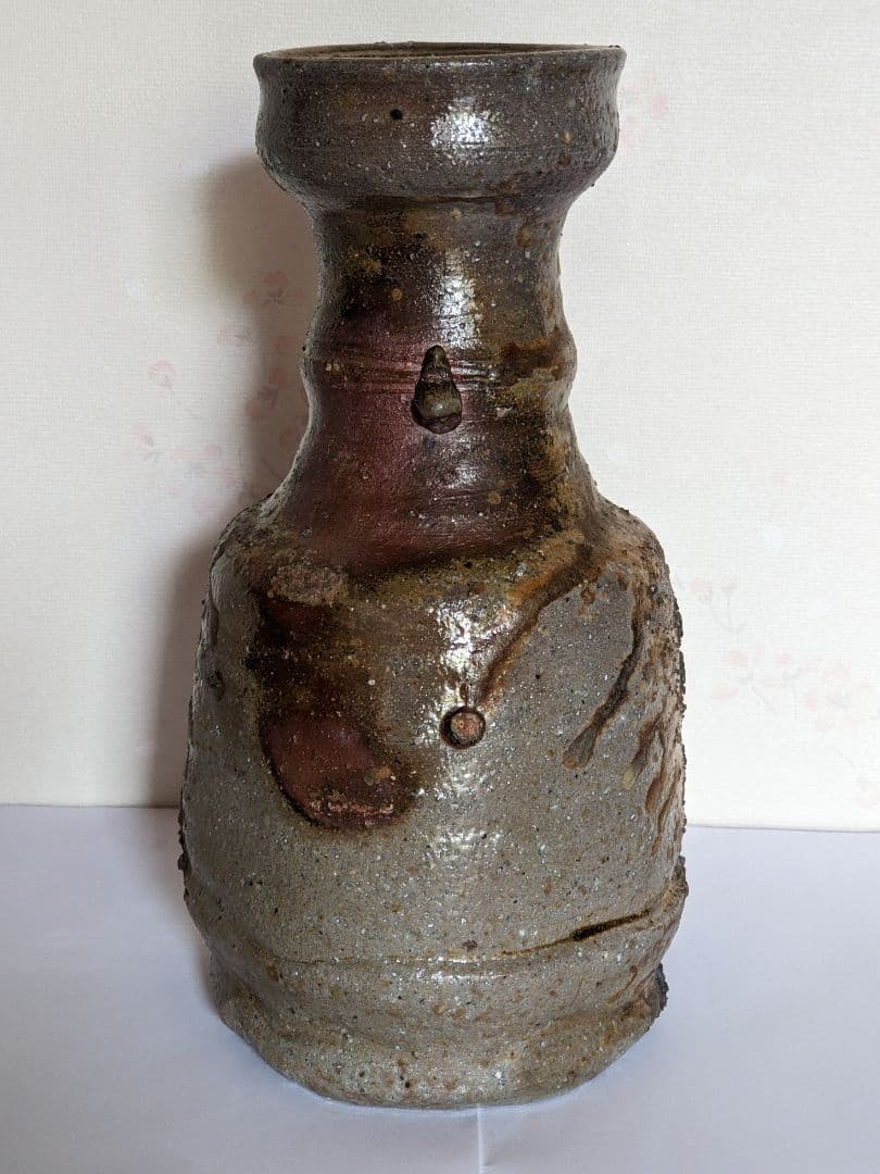 ♦備前焼 花器 花活け 華道 焼締め 岡山県 ？丹波焼 置物飾り 骨董品