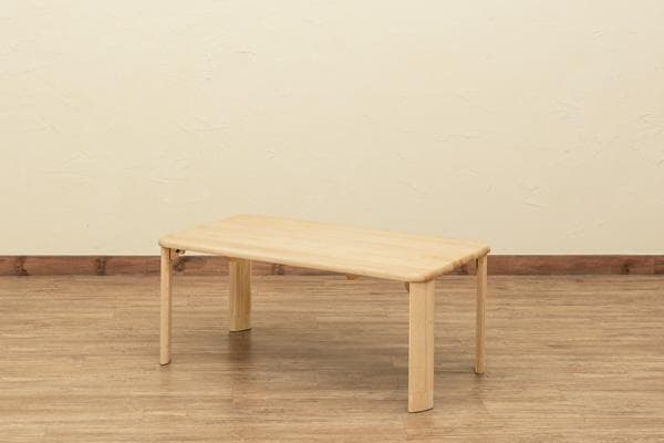 【新品・送料無料】【完成品】継脚付　ウッディテーブル　90×50　BR/NA