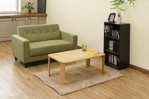 【新品・送料無料】【完成品】継脚付　ウッディテーブル　90×50　BR/NA