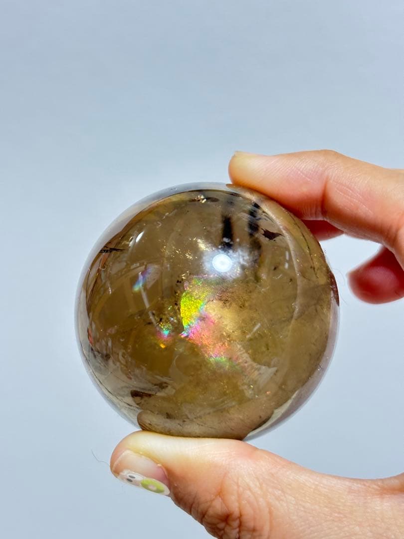 一面虹　最高　ブラジル 非加熱　スモーキー　ブラックファントム イエロークォーツ