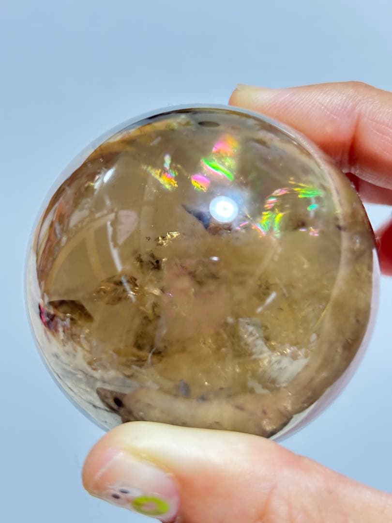 一面虹　最高　ブラジル 非加熱　スモーキー　ブラックファントム イエロークォーツ