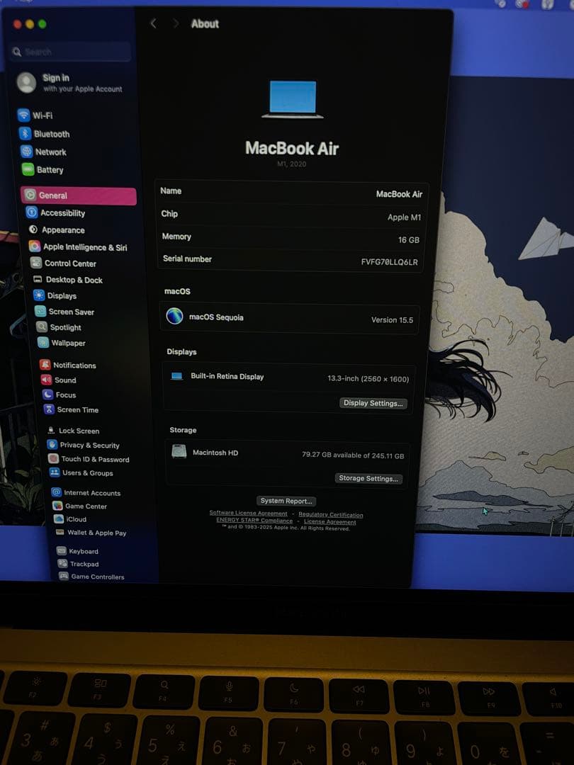 MacBook AirM1 -16GB メモリ (Magic Mouse 付属)