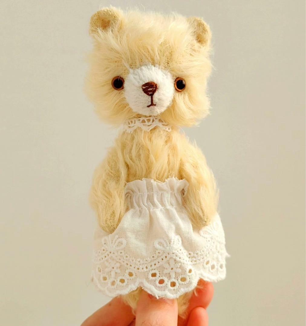 黄金色のテディベア くま アーティストベア 海外作家様 ハンドメイド ぬいぐるみ