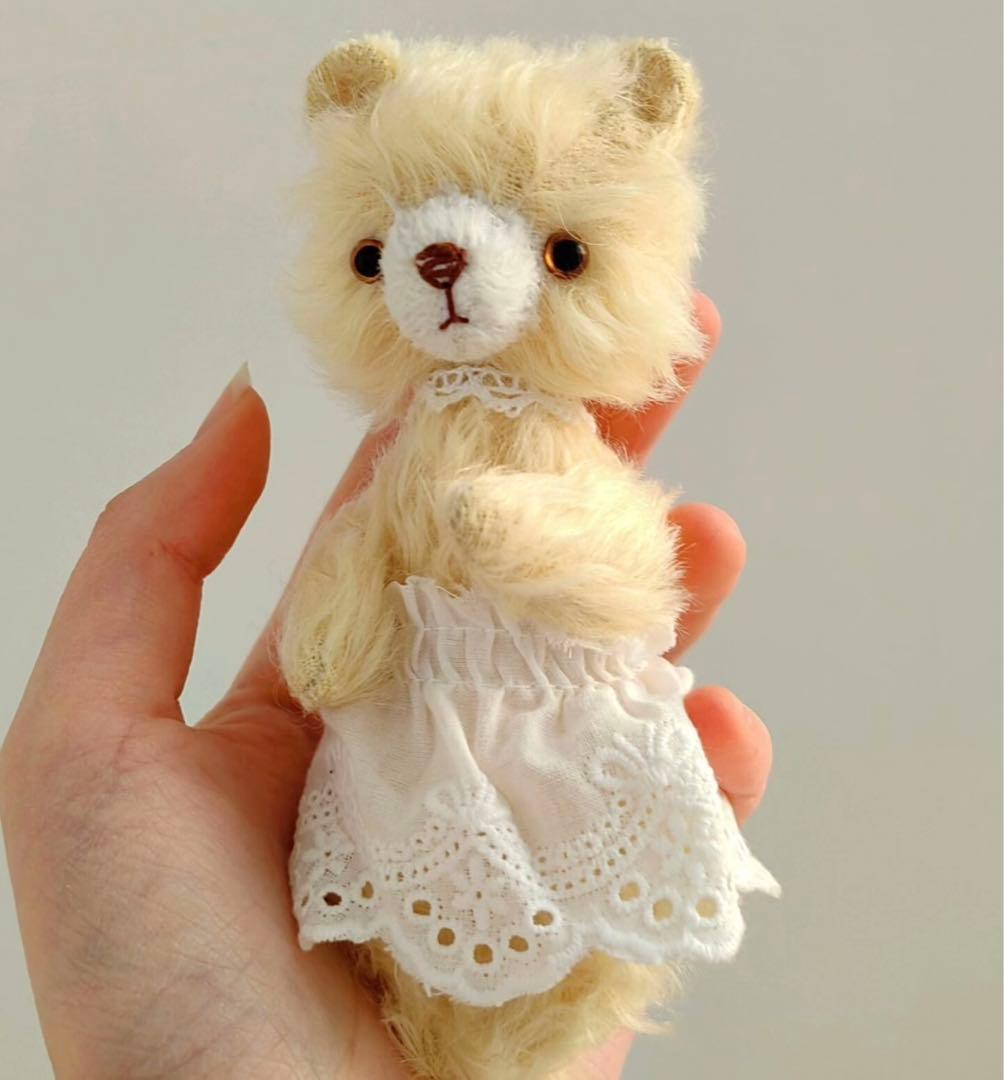 黄金色のテディベア くま アーティストベア 海外作家様 ハンドメイド ぬいぐるみ