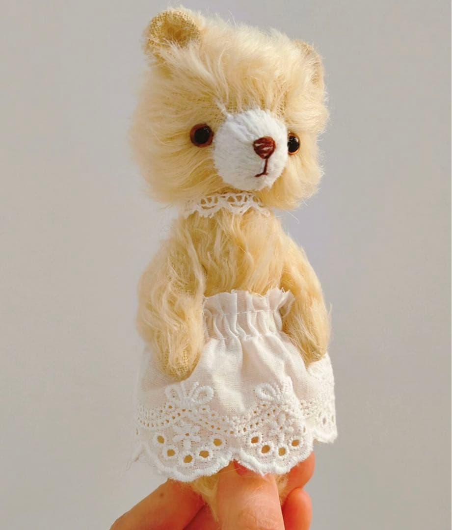 黄金色のテディベア くま アーティストベア 海外作家様 ハンドメイド ぬいぐるみ