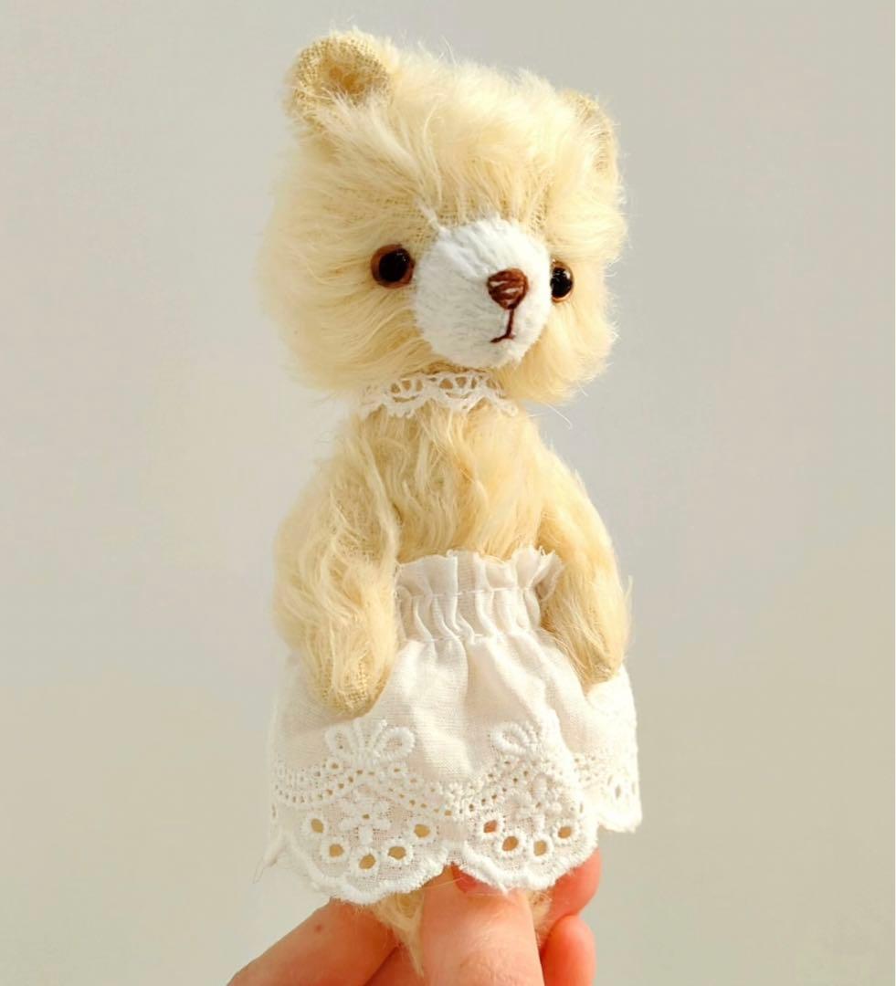 黄金色のテディベア くま アーティストベア 海外作家様 ハンドメイド ぬいぐるみ