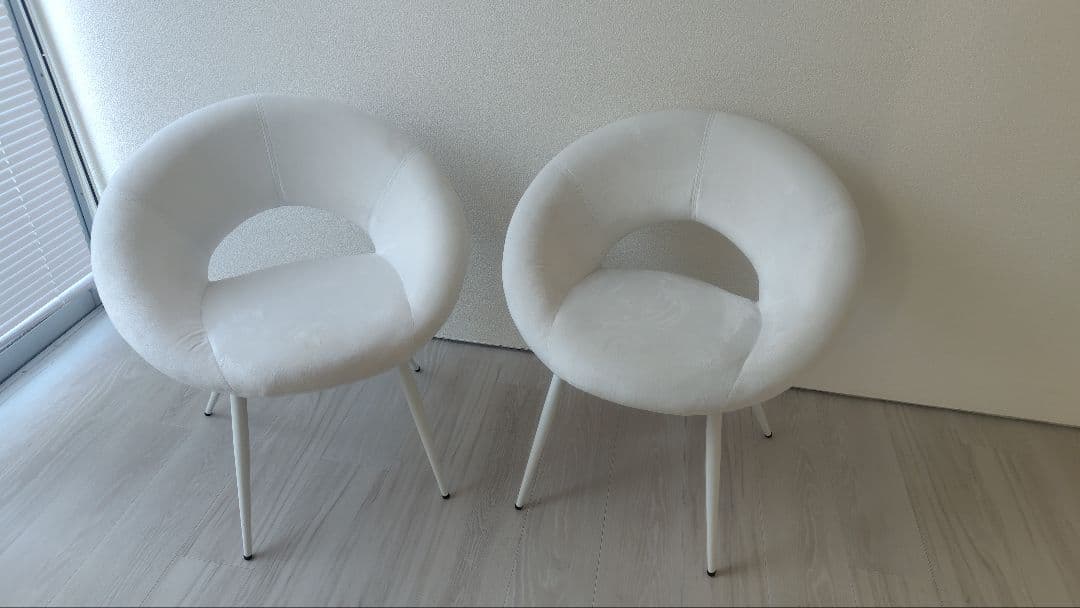 【2脚セット・人気色】4レッグチェア maar パウダーホワイト