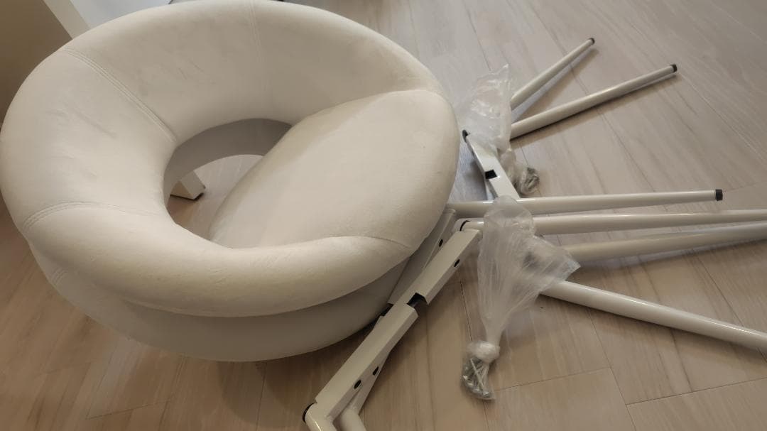 【2脚セット・人気色】4レッグチェア maar パウダーホワイト