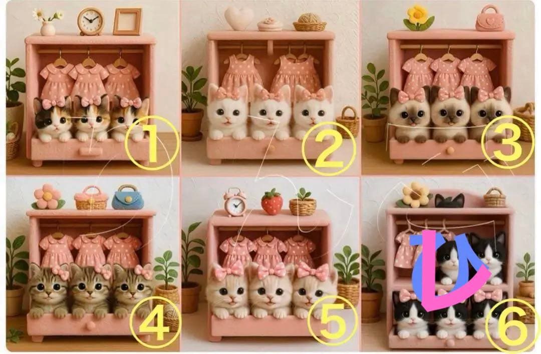 パネル生地　　猫ちゃん　1 見本