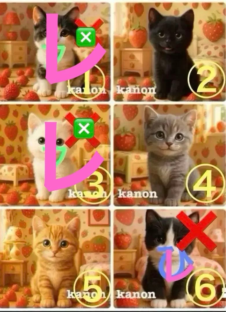 パネル生地　　猫ちゃん　1 見本